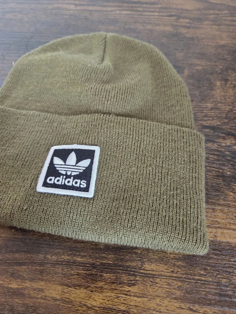 Adidas Originals Tall Utility Beanie Olive Army Green Unisex Streetwear Cuffed0